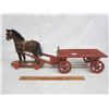 Image 1 : Rare 1930's Cloth Covered Horse and Cart