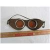 Image 2 : Pair of Antique Motorcycle or Airplane Goggles