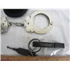 Image 2 : Pair of Peerless Handcuffs with Pouch and Key