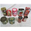 Image 2 : Lot of 9 Vintage Tin Cans
