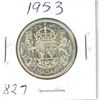 Image 1 : CANADA 1953 - 50 CENT SILVER