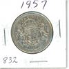 Image 1 : CANADA 1957 - 50 CENT SILVER