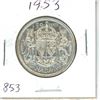 Image 1 : CANADA 1953 - 50 CENT SILVER