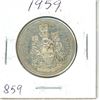 Image 1 : CANADA 1959 - 50 CENT SILVER