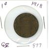 Image 1 : CANADA 1918 GEORGE V - 1 CENT PENNY