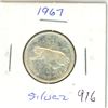 Image 1 : CANADA 1967 - 25 CENT SILVER, VERY GOOD CONDITION