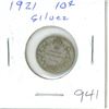 Image 1 : CANADA 1921 - 10 CENT SILVER
