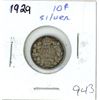 Image 1 : CANADA 1929 - 10 CENT SILVER
