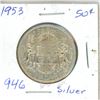 Image 1 : CANADA 1953 - 50 CENT SILVER