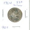 Image 1 : CANADA 1964 - 25 CENT SILVER