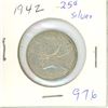 Image 1 : CANADA 1942 - 25 CENT SILVER