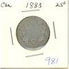Image 1 : CANADA 1883 - 25 CENT SILVER