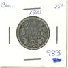 Image 1 : CANADA 1900 - 25 CENT SILVER