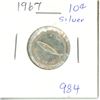 Image 1 : CANADA 1967 - 10 CENT SILVER