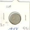 Image 1 : CANADA 1958 - 10 CENT SILVER
