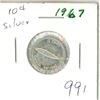 Image 1 : CANADA 1967 - 10 CENT SILVER