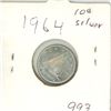 Image 1 : CANADA 1964 - 10 CENT SILVER