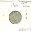 Image 1 : CANADA 1964 - 10 CENT SILVER