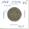 Image 1 : 1968 CANADA 25 - CENT SILVER, SCARCE