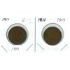 Image 1 : 2x 1911 Canada One Cent