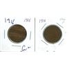Image 1 : 2x 1916 Canada One Cent