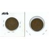 Image 2 : 2x 1916 Canada One Cent