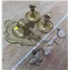 Image 1 : Brass Candleholders + Metal Insect Clips