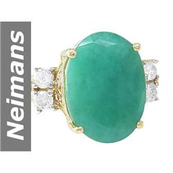 11.44 ct Emerald & Diamond Ring 14kt Gold