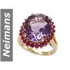 Image 1 : 10.70 ct Amethyst & Ruby Ring 14kt Gold