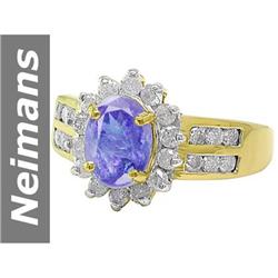 1.90 ct Tanzanite & Diamond Ring 14kt Gold