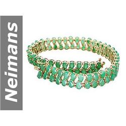 23.50 ct Emerald Bracelet 14kt Gold
