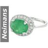 Image 1 : Incredible 2.78 ct Emerald & Diamond Ring 14kt Gold