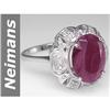 Image 1 : Bold 7.07 ct  Rare Ruby & Diamond Ring 14kt Gold
