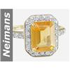 Image 1 : 3.26 ct Citrine & Diamond Ring 14kt Gold