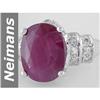 Image 1 : Georgous 11.55 ct Ruby & Diamond Ring 14kt Gold