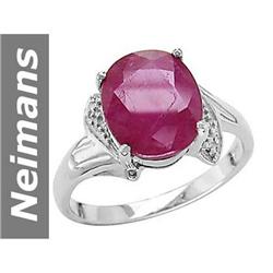 Elegant 4.51 ct Ruby & Diamond Ring 14kt Gold