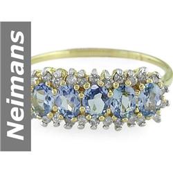 1.13 ct Tanzanite & Diamond Ring 14kt Gold