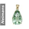 Image 1 : 17.50 ct Green Amethyst Pendant 14kt Gold