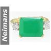 Image 1 : 6 ct Emerald & Diamond Ring 14kt Gold