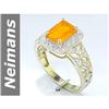 Image 1 : 1.18 ct Fire Opal & Diamond Ring 14kt Gold