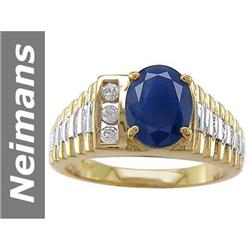 2.59 ct Sapphire & Diamond Ring 14kt Gold