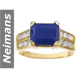 2.75 ct Sapphire & Diamond Ring 14kt Gold