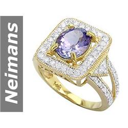 3.50 ct Tanzanite & Diamond Ring 14kt Gold