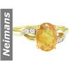 2.50 ct Yellow Sapphire & Diamond Ring 14kt Gold