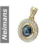 4.50 ct Star Sapphire & Diamond Pendant 14kt Gold