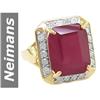 Image 1 : 11.25 ct Ruby & Diamond Gents Ring 14kt Gold