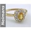 .75 ct Yellow Sapphire & Diamond Ring 14kt Gold