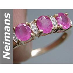 Top Gem 1.51 ct Ruby & Diamond Ring 14kt Gold