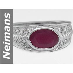 2.27 ct Ruby & Diamond Ring 14kt Gold $1erve