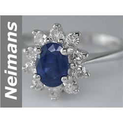 Hot 1.33 ct Sapphire & Diamond Ring 14kt Gold